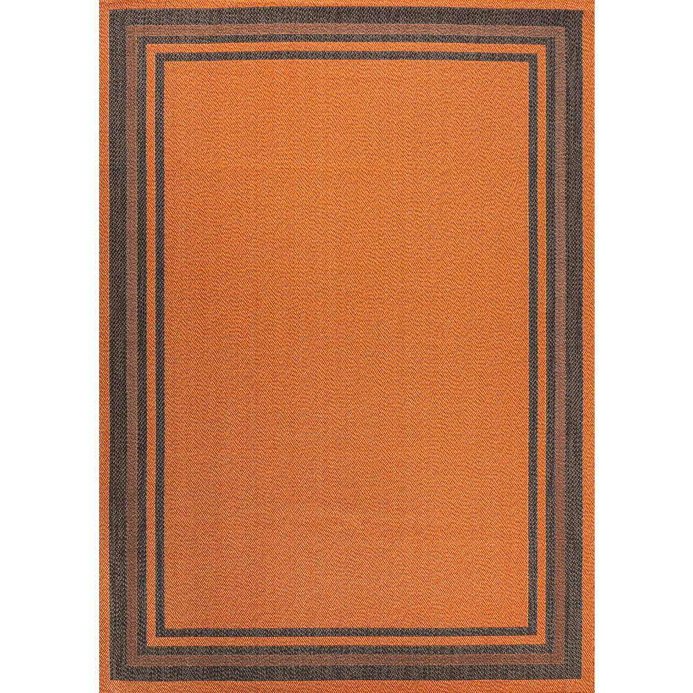 Gray and White Stripe Synthetic 4' x 6' Reversible Rug
