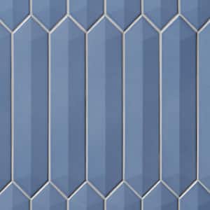 Axis 3D 2.6 in. x 13 in. Blue Polished Picket Ceramic Wall Tile (9.04 sq. ft. / case)