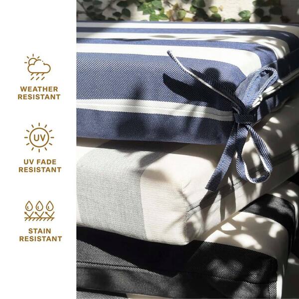 Honeycomb Outdoor Highback Dining Chair Cushion Textured Solid