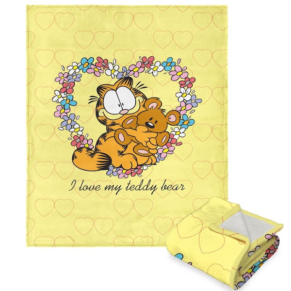 THE NORTHWEST GROUP Nickelodeon Garfield Teddy Bear Silk Touch Sherpa Throw