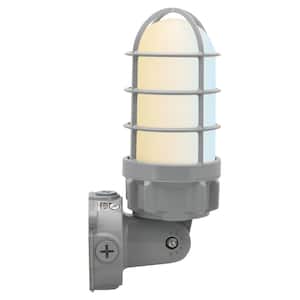 70-Watt Equivalent Integrated LED Gray Finish Vapor Tight Area Light, 3000,4000,5000 CCT Selectable