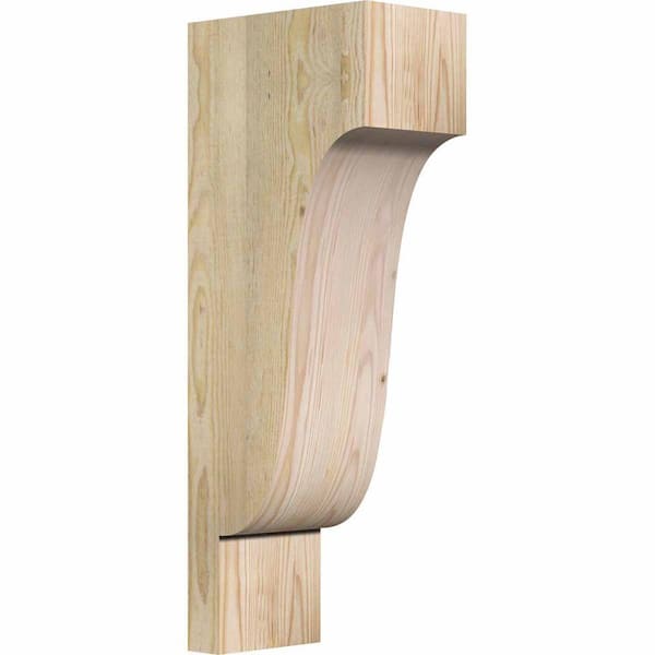 Ekena Millwork 6 in. x 10 in. x 26 in. Douglas Fir Newport Rough Sawn Corbel