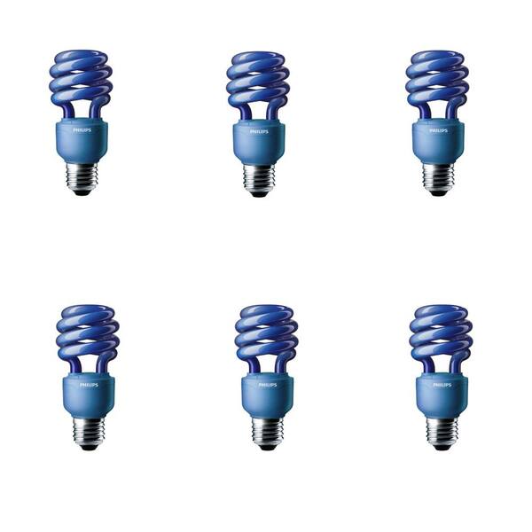 Philips Autism Speaks 60W CFLNI Equivalent Blue Spiral CFL Light Bulb (6-Pack)