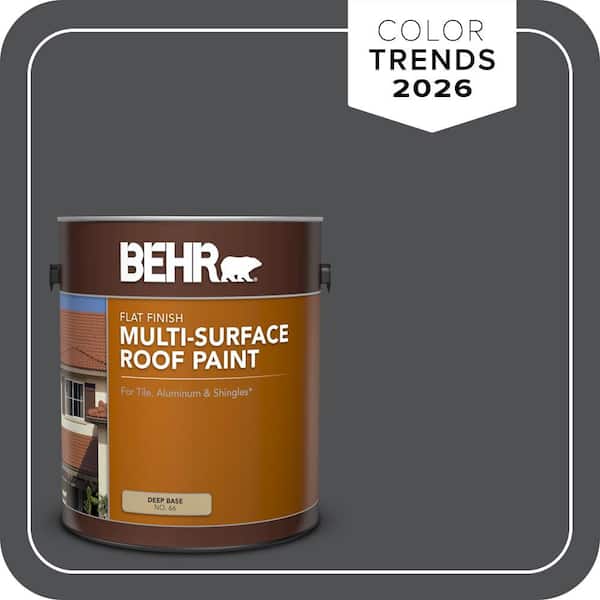 1 gal. #PPU18-01 Cracked Pepper Flat Multi-Surface Exterior Roof Paint