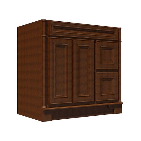 Home Decorators Collection Pacific Ranch 36 in. Vanity Cabinet Only in Umber