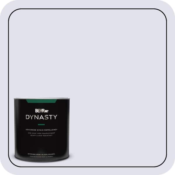 BEHR DYNASTY 1 qt. #M550-1 White Lavender Semi-Gloss Enamel Interior Stain-Blocking Paint & Primer