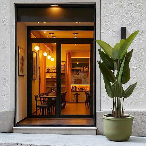 (2-Pack) 63 in. H Black Artificial Ivy Bird of Paradise Plant, 5. 2ft Tall Faux Tropical Palm Tree in Pot