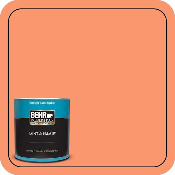 BEHR PREMIUM PLUS 1 qt. #220B-5 Autumn Arrival Satin Enamel Exterior Paint & Primer