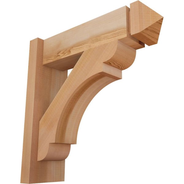 Ekena Millwork 6 in. x 18 in. x 18 in. Western Red Cedar Olympic Arts and Crafts Smooth Outlooker