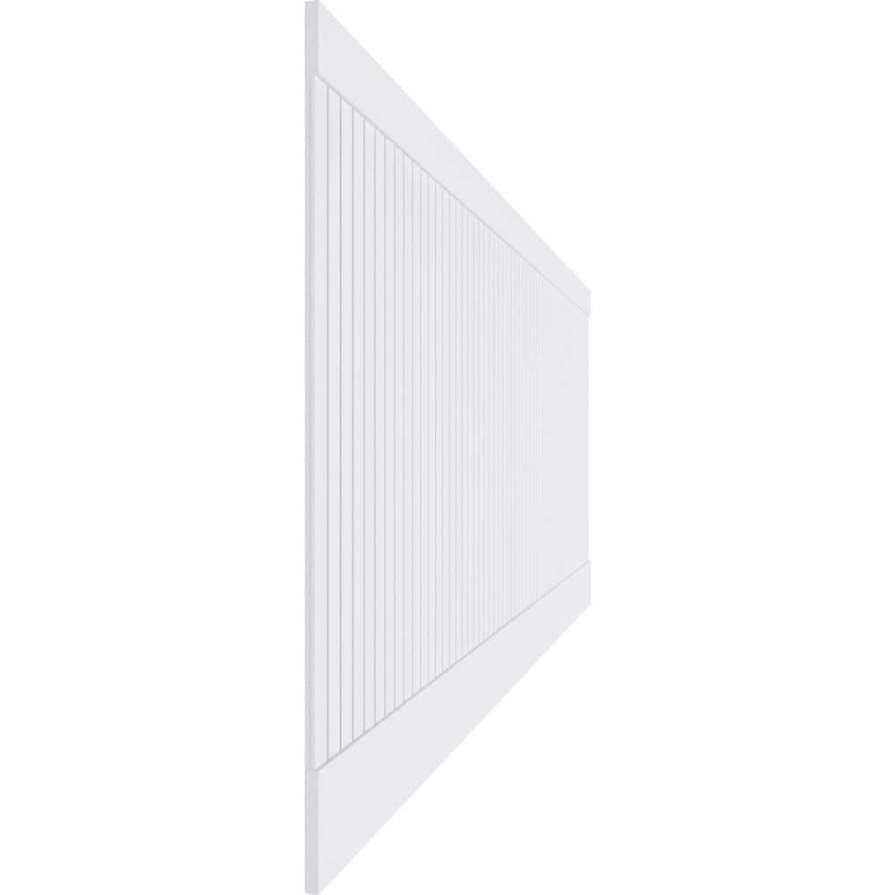 40" x 94.5" White PVC Slat Wall Wainscot Paneling Kit