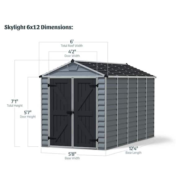 CANOPIA by PALRAM SkyLight 6 ft. W x 12 ft. D Resin Plastic
