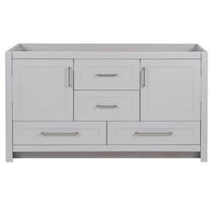 Craye 60 in. W x 22 in. D x 34 in. H Bath Vanity Cabinet without Top in Pearl Gray