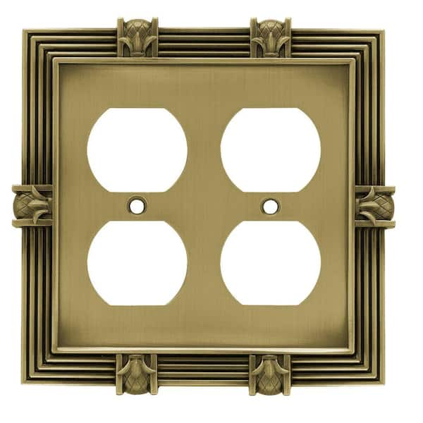 Liberty Brass 2-Gang Duplex Outlet Wall Plate (1-Pack)