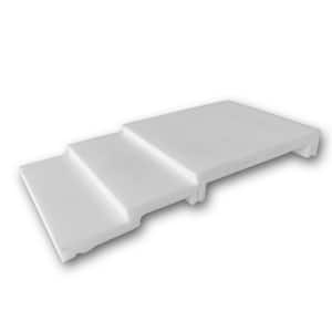 7/8 in. D x 7-7/8 in. W x 4 in. L Primed White High Impact Polystyrene Baseboard Moulding Sample Piece