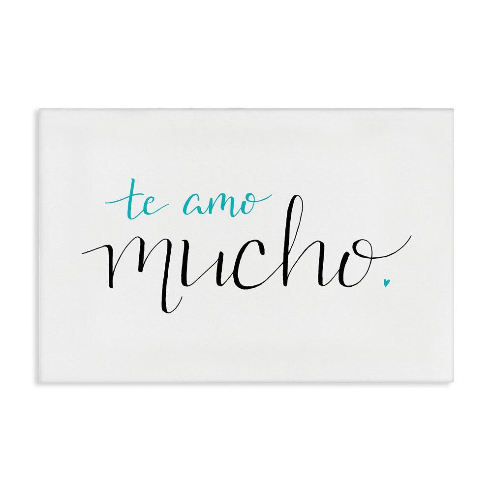 I Love You Turquoise by SD Graphics Studio Gallery Wrapped Unframed Typography Graphic Art Print 24 in. x 36 in. price history on PriceWatchPro