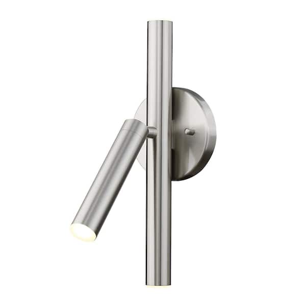 Unbranded Forest 3-Light Brushed Nickel Wall Sconce with Integrated LED
