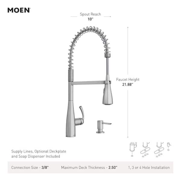 MOEN Essie Single-Handle Pre-Rinse Spring Pulldown Sprayer Kitchen