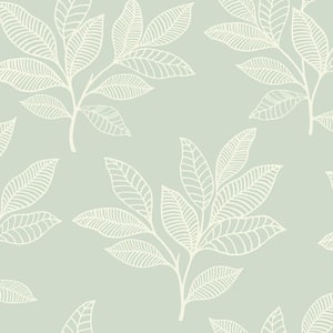 Paradise Leaves Mint Botanical Paper Strippable Roll (Covers 56.05 sq. ft.)