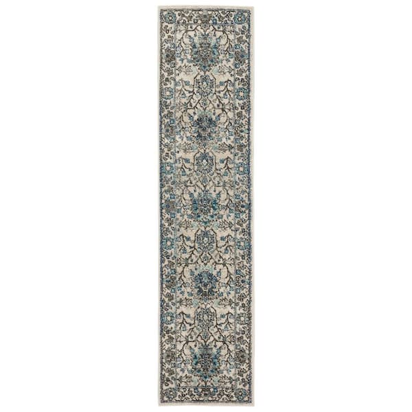 Mohawk Home Bonilla Blue 1 ft. 11 in. x 10 ft. Area Rug