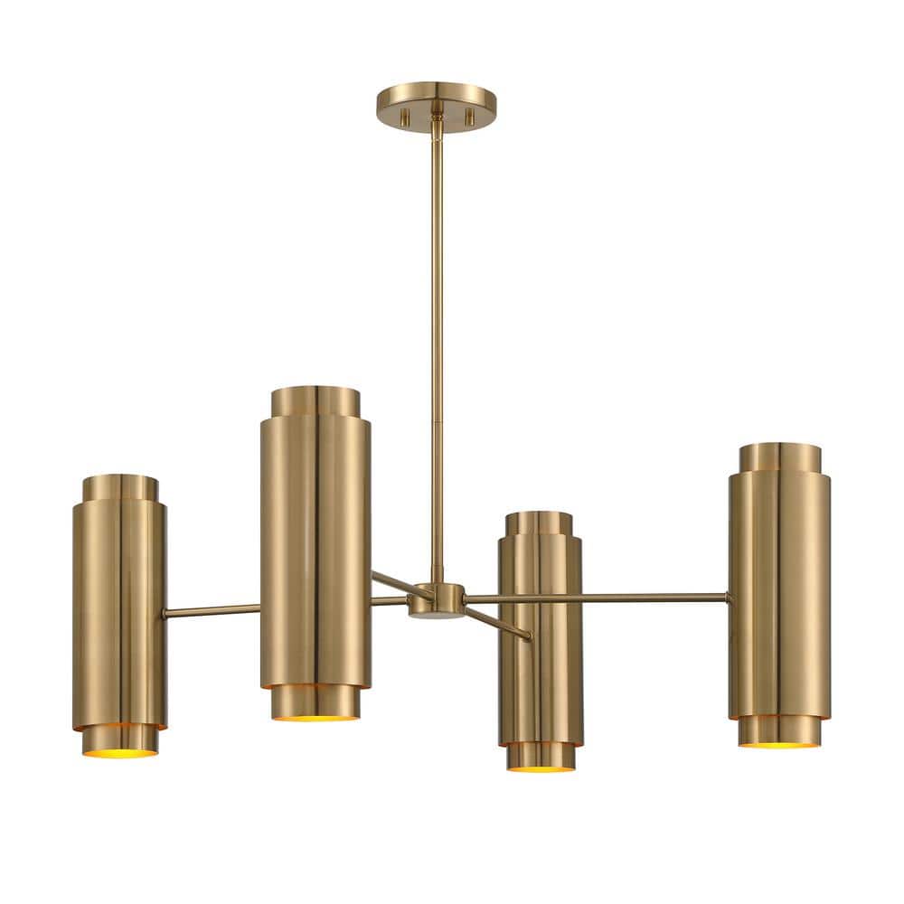 Noble Brass 8-Light Adjustable Metal Chandelier