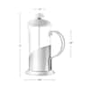 OVENTE 2.5-Cup Glass French Press Coffee and Tea Maker with Heat-Resistant  Handles FSL20S - The Home Depot