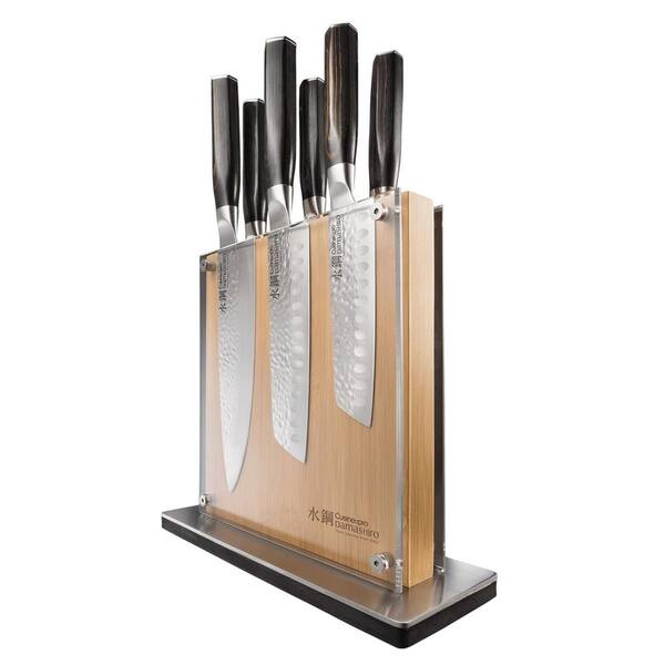 7 Piece Japanese Steel Hollow Handle Kitchen Knife Set – The Chop Stop