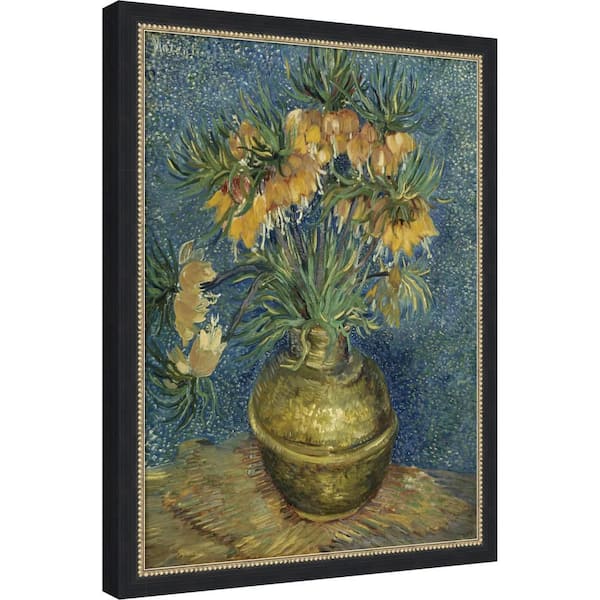 Belmont "Fritillaries Copper Vase Van Gogh" by Nostalgia Prints Food Framed Art Print 26 in. x 20 in.