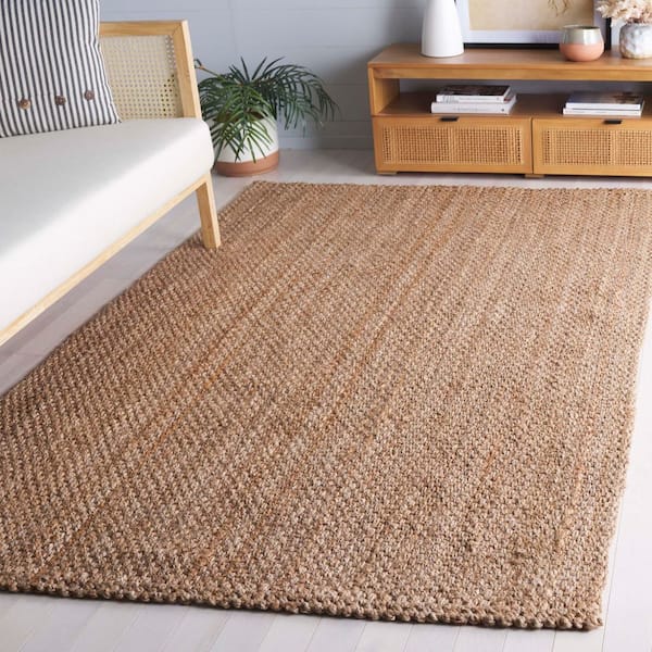 Natural Fiber 5 ft. x 8 ft. Natural Solid Color Area Rug