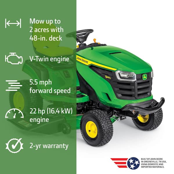 S140 48 in. 22 HP V-Twin Gas Hydrostatic Riding Lawn Mower