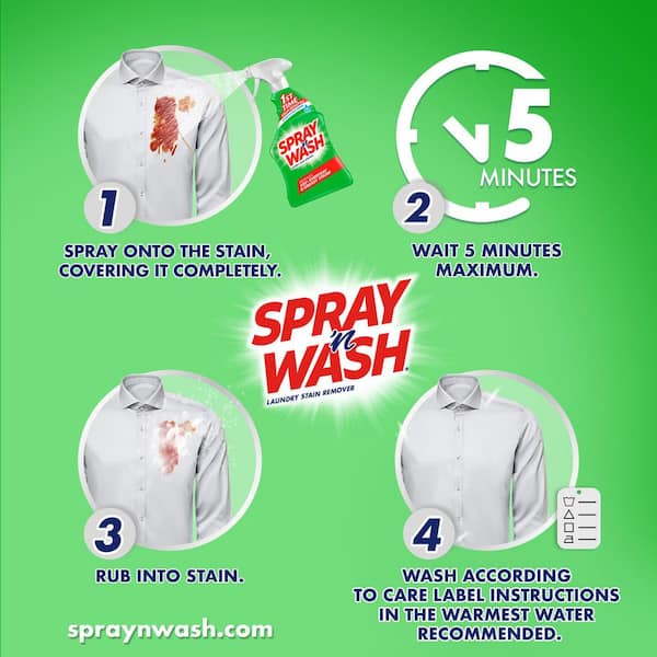 SPRAY 'N WASH Pre-Treat Trigger 22 oz. Fabric Stain Remover 00230 - The  Home Depot