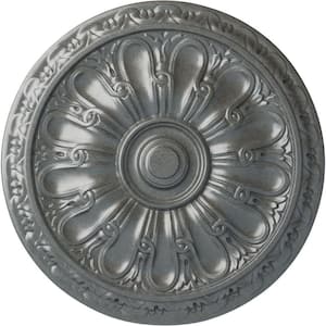 15-3/4 in. x 5/8 in. Kirke Urethane Ceiling Medallion (Fits Canopies upto 3-3/4 in.), Platinum