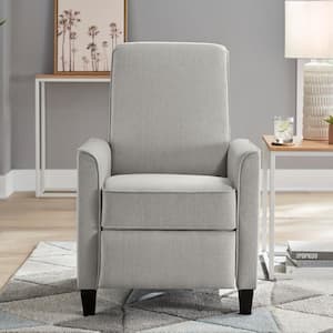 Maycotte Stone Gray Upholstered Pushback Recliner