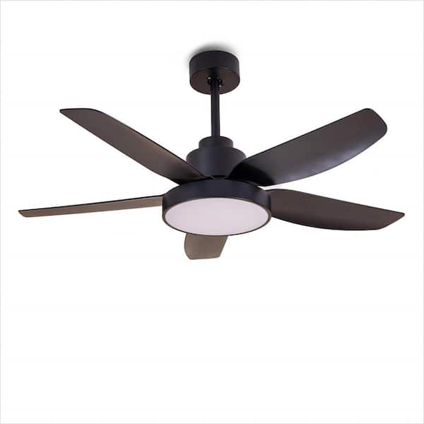 Sunpez 46 in. Indoor Black LED Ceiling Fan 3 Color Temperature LED with Remote Control and Reversible DC Motor