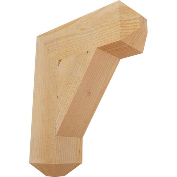 Ekena Millwork 6 in. x 24 in. x 20 in. Douglas Fir Traditional Craftsman Rough Sawn Bracket