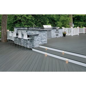 Composite Prime+ 5/4 in. x 6 in. x 12 ft. Grooved Sea Salt Gray Comp Deck Board (Actual: 0.94 in. x 5.36 in. x 12 ft)