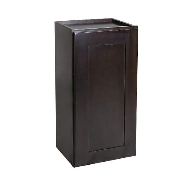 Design House Brookings Plywood Assembled Shaker 12x36x12 in. 1-Door Wall Kitchen Cabinet in Espresso