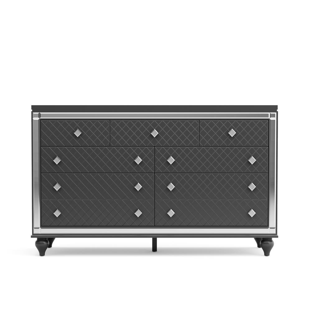 Furniture of America Seboya Gray 7Drawer Dresser (38.75 in. H x 63 in