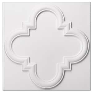 Coastal White 2 ft. x 2 ft. Decorative PVC Drop In Ceiling Tile for Interior Wall Decor (48 sq. ft./case)