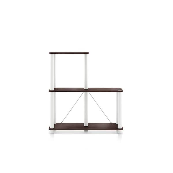 Quincy 30.1 in. Tall Espresso Engineered Wood 5-Shelf Modular Bookcase With Support Rods