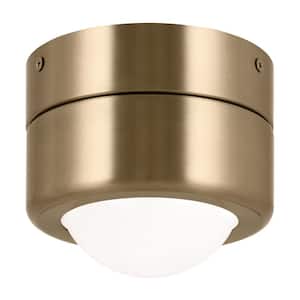 Tibbi 5.5 in. 1-Light Champagne Bronze Integrated LED Modern Hallway Flush Mount Ceiling Light