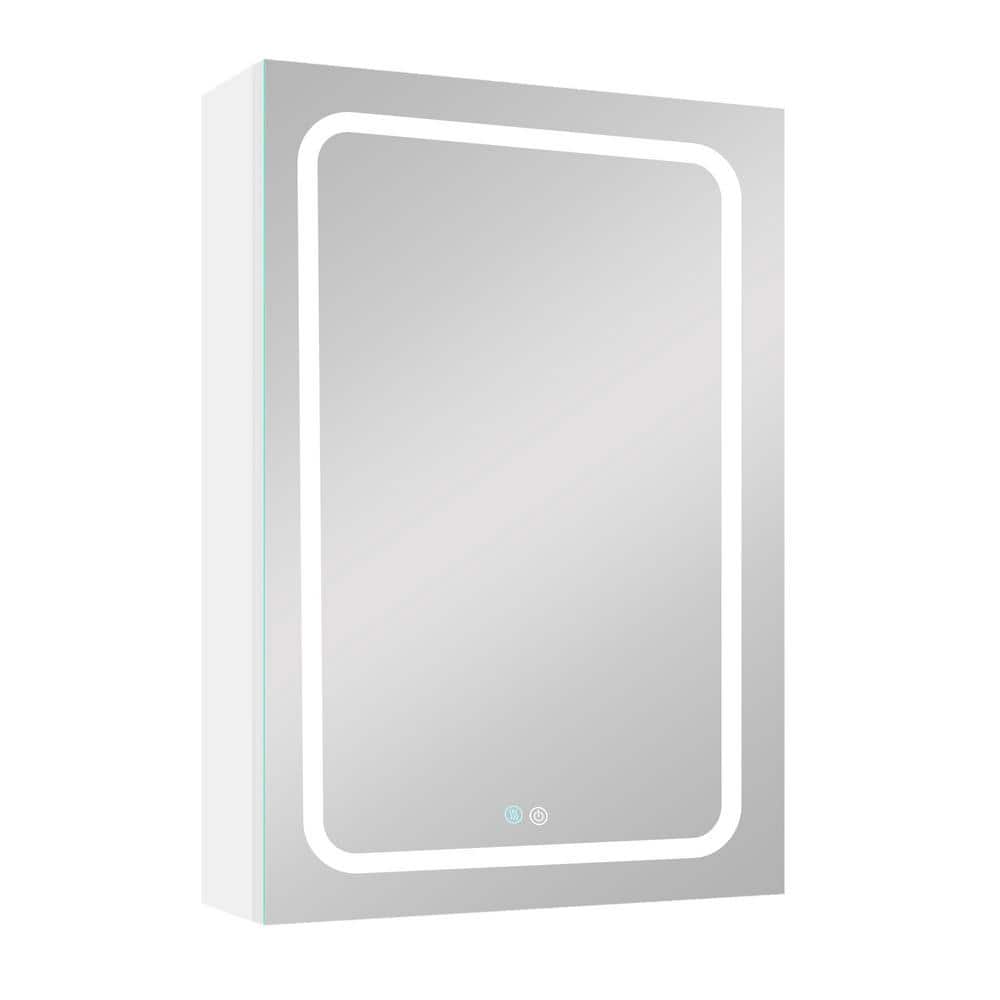 20 in. W x 30 in. H Rectangular Aluminum Surface Mount Medicine Cabinet wit