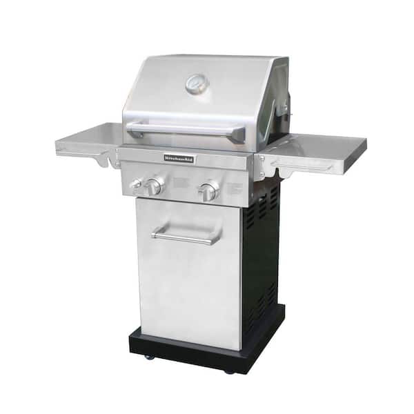 KitchenAid 2-Burner Propane Gas Grill in Stainless Steel