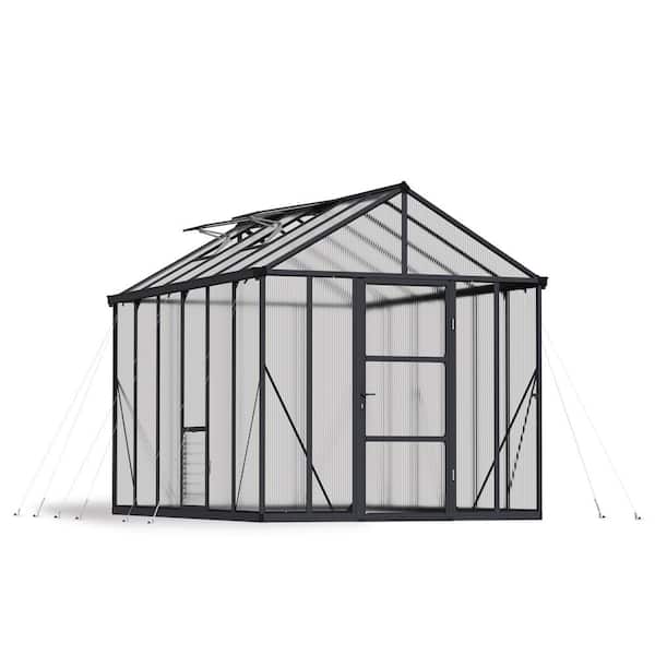 CANOPIA by PALRAM Glory 8 ft. x 12 ft. Gray/Diffused DIY Greenhouse Kit