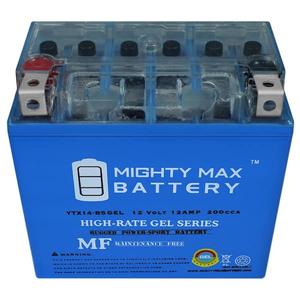 Gel battery CITX14-BS, 12V/12 AH, +pole left, YTX14-BS DIN 51214LF