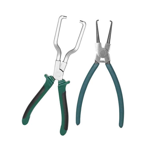 2-Piece 9 in. Fuel Line Pliers Set, Automotive Hose Disconnect Tools for Car Maintenance and Repair, Carbon Steel