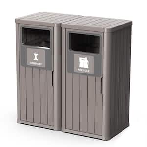 Ama pear Gray 48 Gal. Weatherproof Lockable Resin Package Delivery