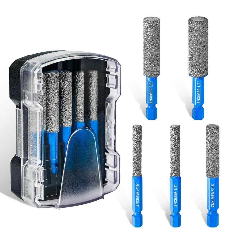 5 Pack Diamond Drill Bits Set for Ceramic, Porcelain, Glass, Marble, Tile, Granite, Stone and More price history on PriceWatchPro