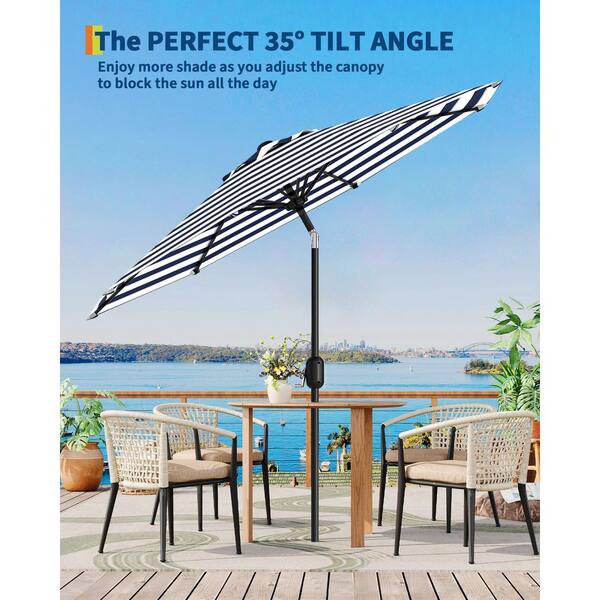 heavy duty outdoor patio table umbrella wind resistant Ayge 9 FT Umbrella Fiberglass Frame Beige The PURPLE LEAF 15 FT Patio Market Umbrella 10' x 13' Wood-Look Seasons