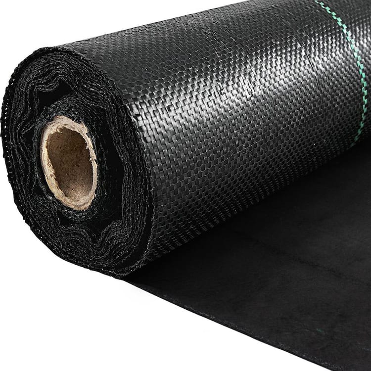 VEVOR 4 ft. x 300 ft. Weed Barrier 5.8 oz. Landscape Fabric Heavy-Duty Woven Grass Control Geotextile for Garden, Black