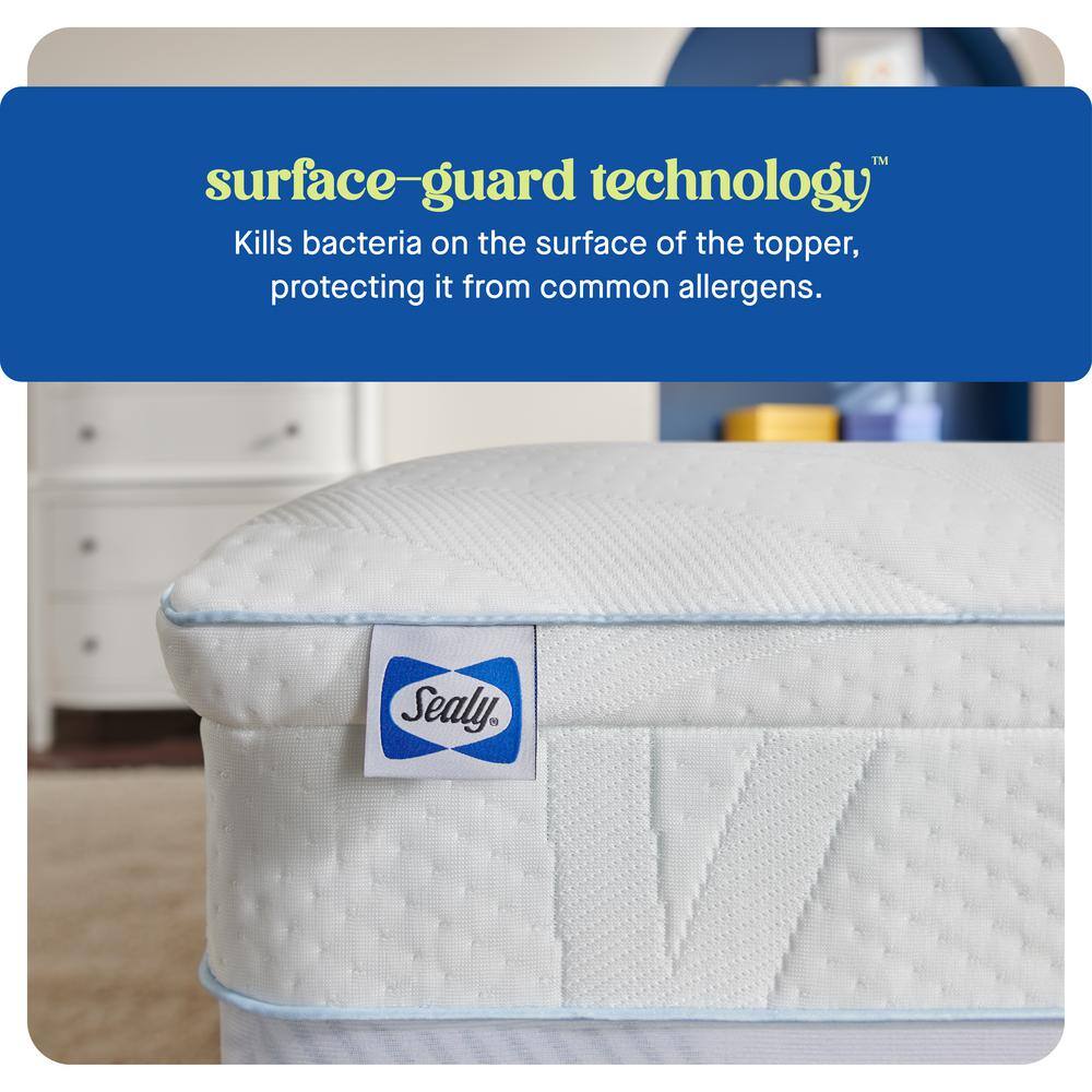 Twin XL Gel Memory Foam Mattress Topper with Quilted Cooling Cover